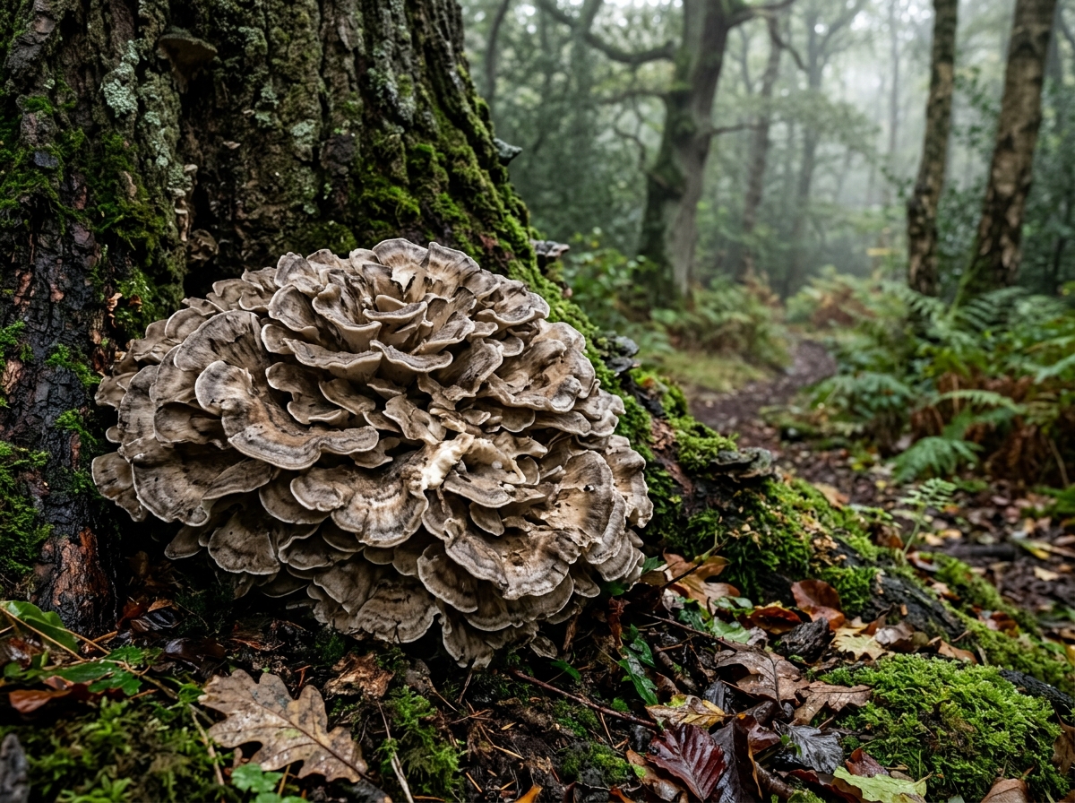 Mature Maitake mushroom rosette cluster and continuous Soxhlet dual-extraction